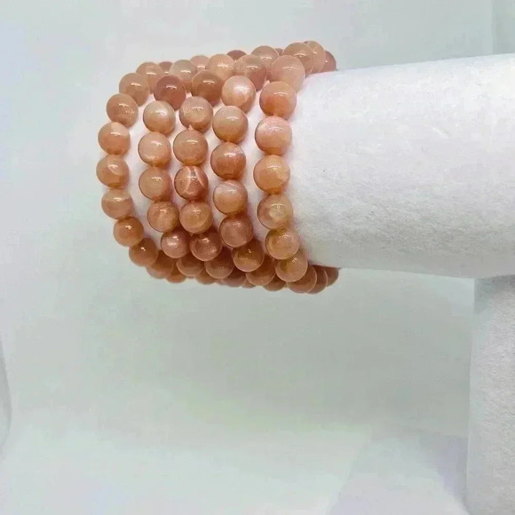Orange Moonstone Crystal Bracelet - Picture 3 of 6